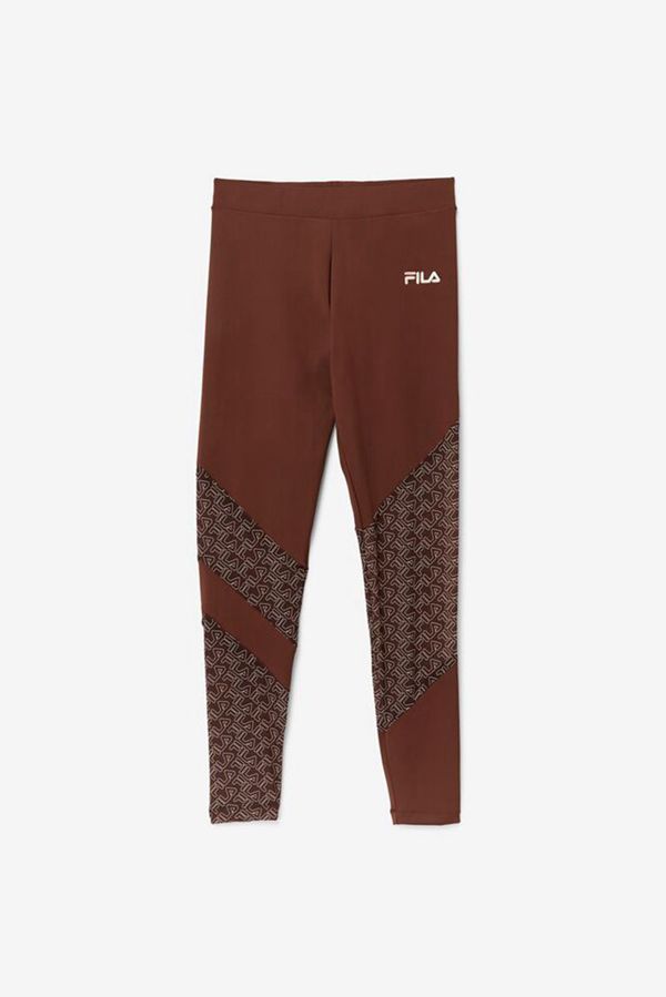 Leggins Fila Mujer Oscuro Rosas - Vilina Mesh Panel - España 964205TXF